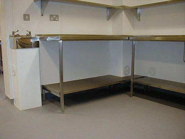 food prep area kitchen