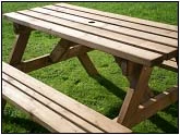 timber bench suitable for pub and private gardens